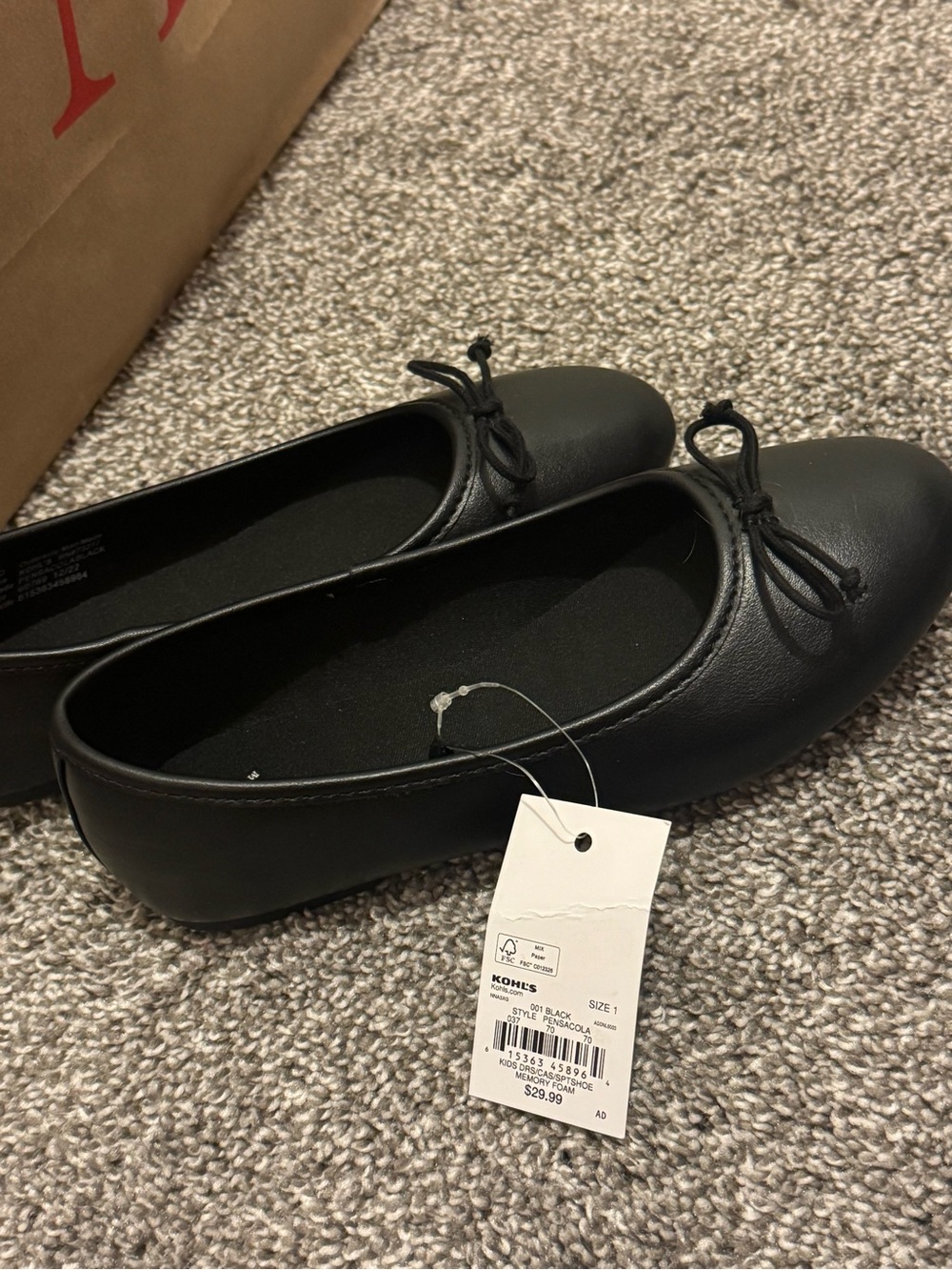 SO Black Bow Ballet Flats